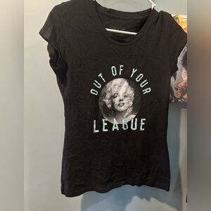 Marilyn Monroe Black Tee